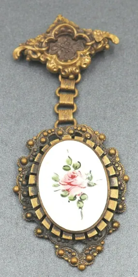 Guilloche Vintage New York Floral Brooch