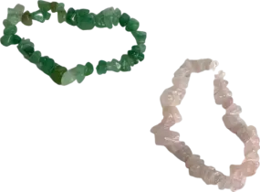 JIA JIA Green and Pink Gemstone Bracelets