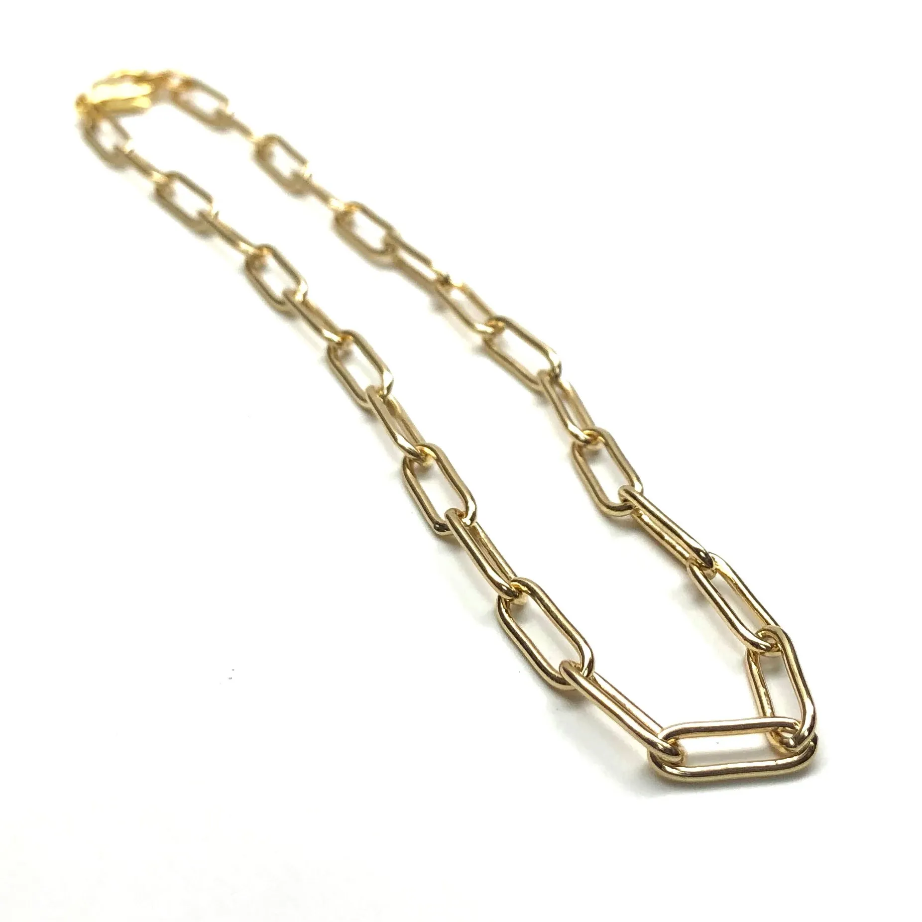 LARGE PAPERCLIP CHAIN ANKLET