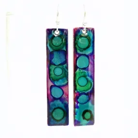 Liquid - long drop earrings with sterling silver earring hooks