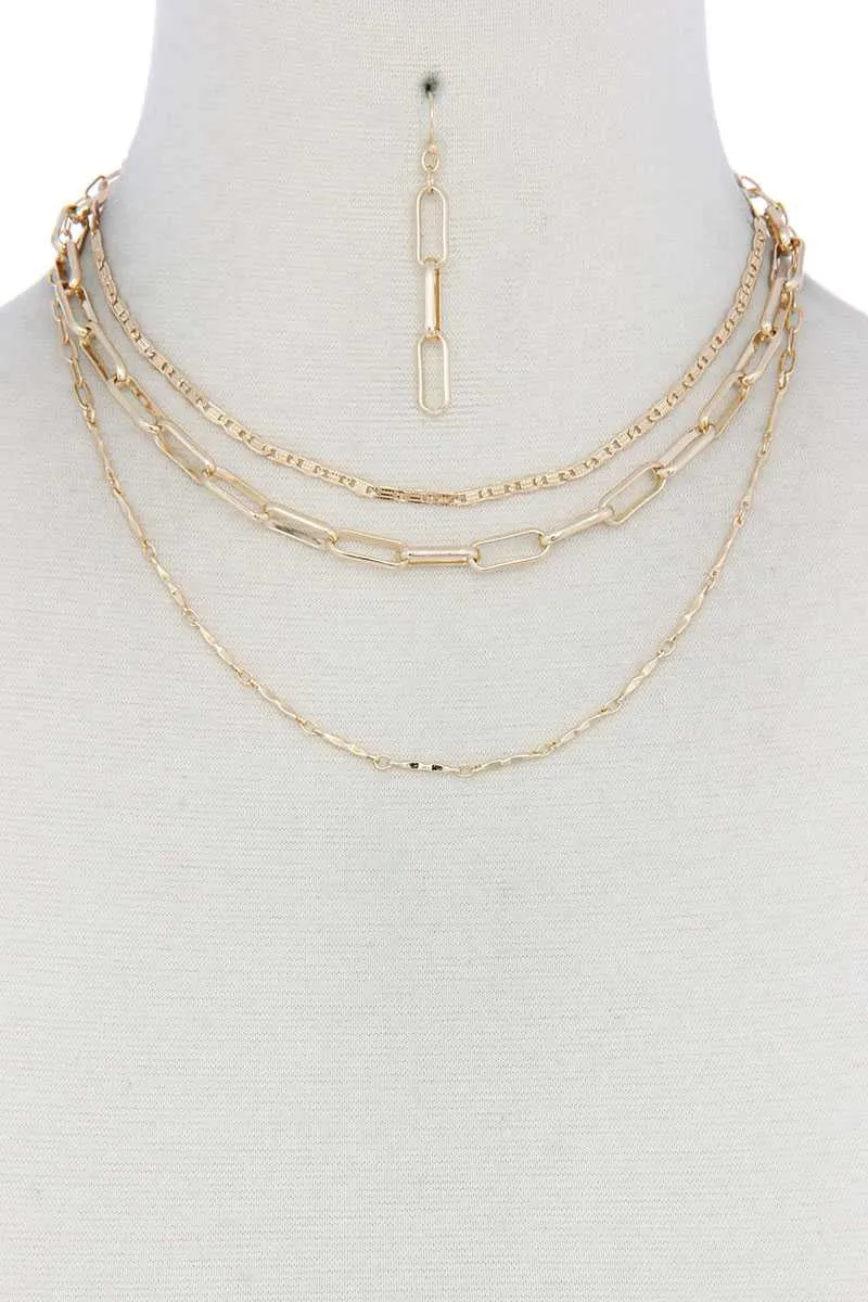 Metal Layered Necklace