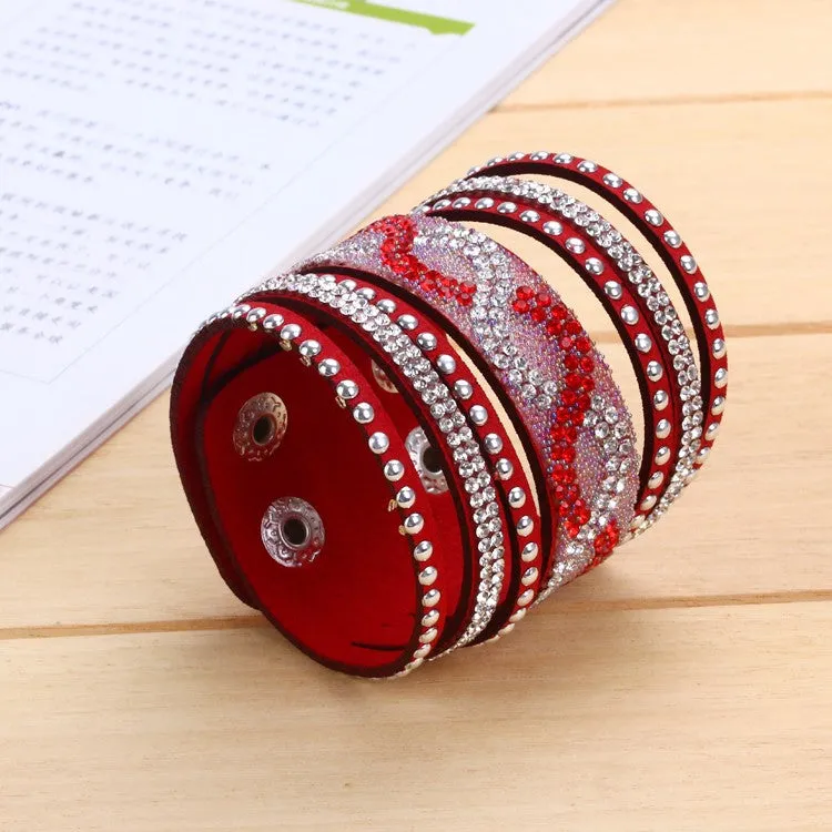 New Fashion Leather Bracelets with Wrap Bracelet for women Clasp Charm Bracelets Bangles