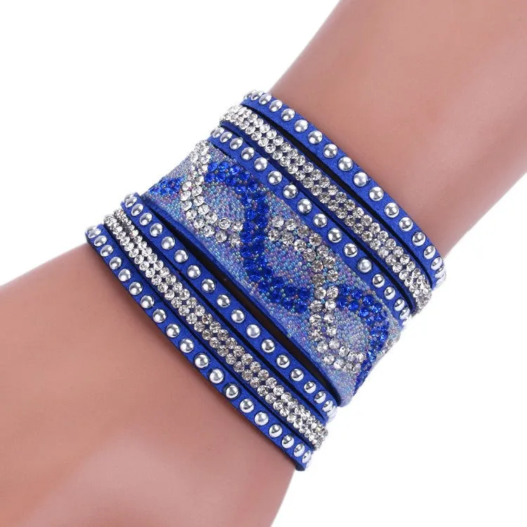 New Fashion Leather Bracelets with Wrap Bracelet for women Clasp Charm Bracelets Bangles