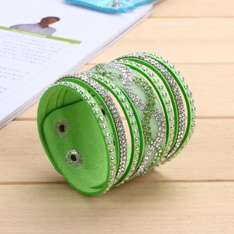 New Fashion Leather Bracelets with Wrap Bracelet for women Clasp Charm Bracelets Bangles