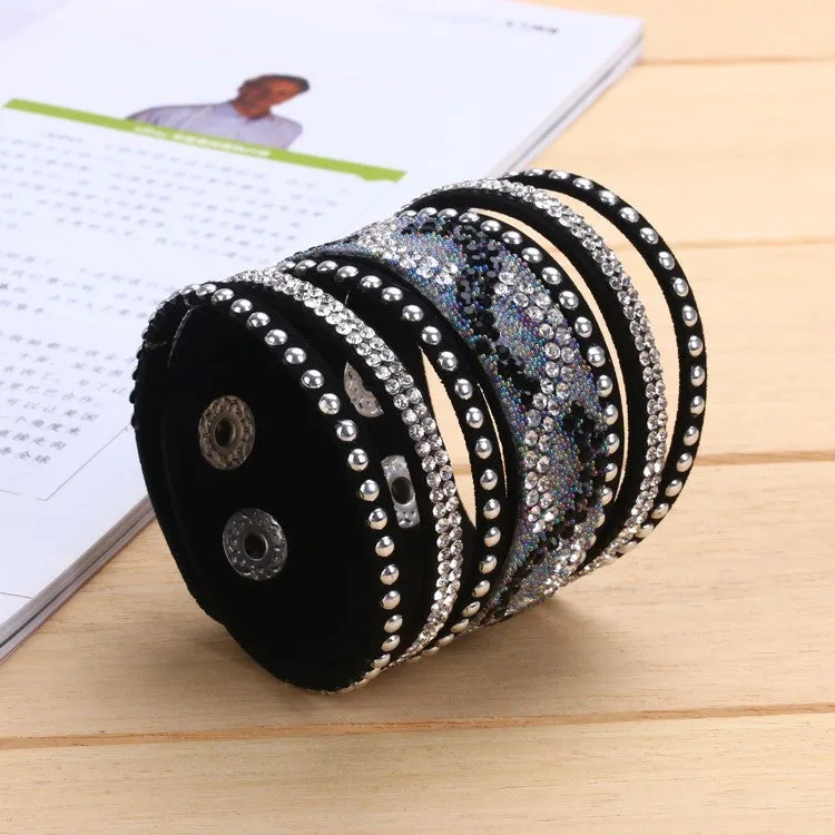 New Fashion Leather Bracelets with Wrap Bracelet for women Clasp Charm Bracelets Bangles