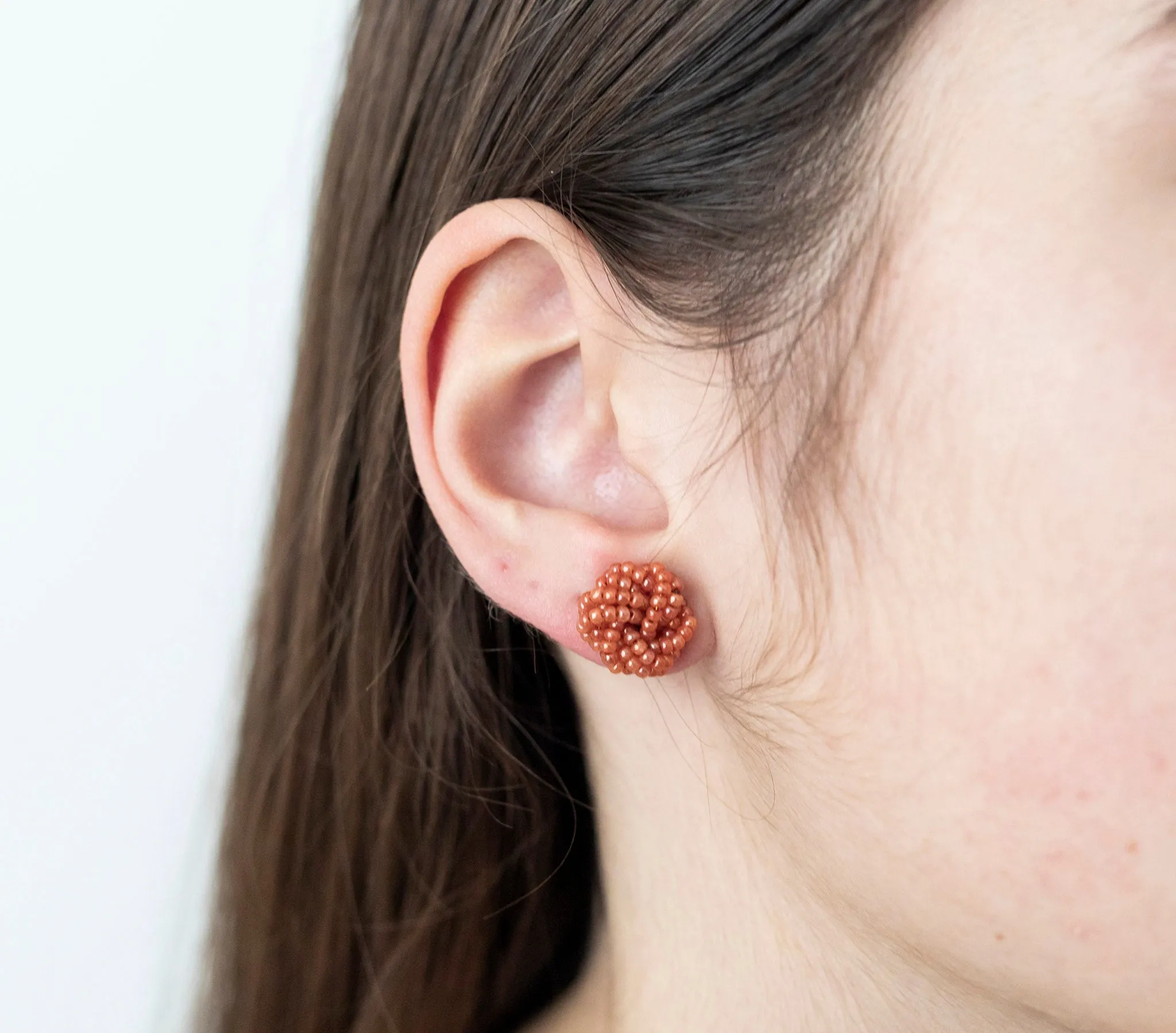 ***NEW*** <br>Rosette Earrings<br> Terracotta