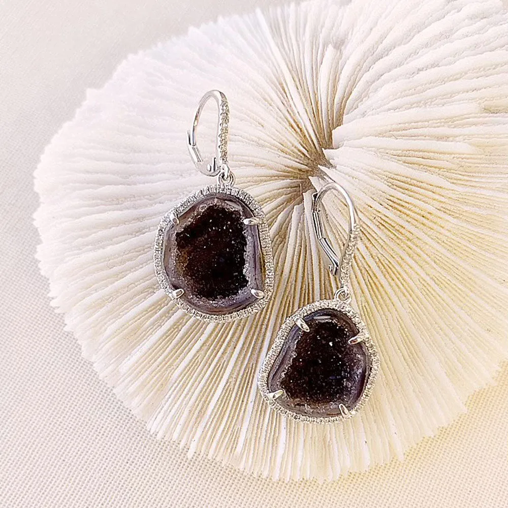 One of a Kind Geode Earrings