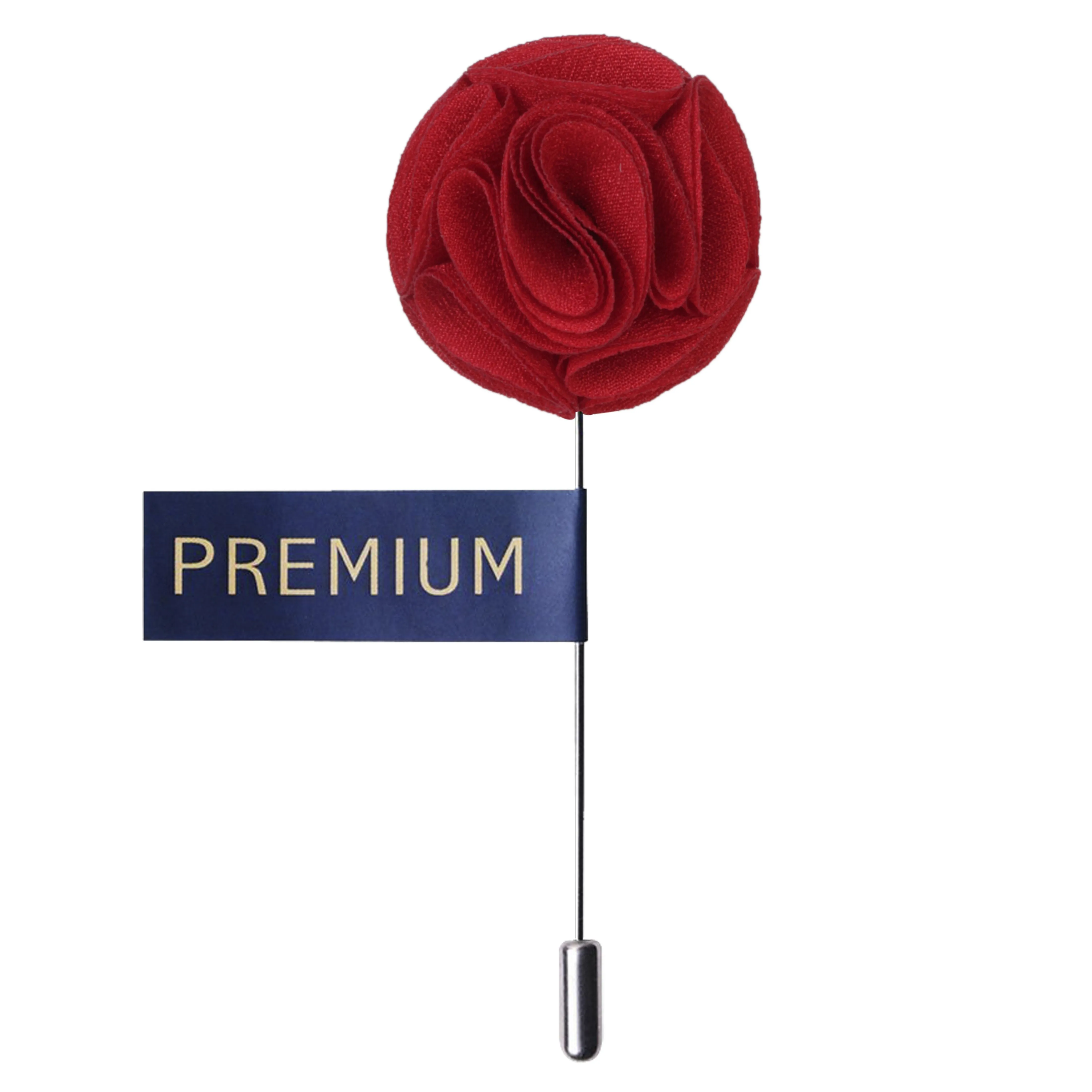 Peluche Floral Elegance Red Colored Brooch for Men