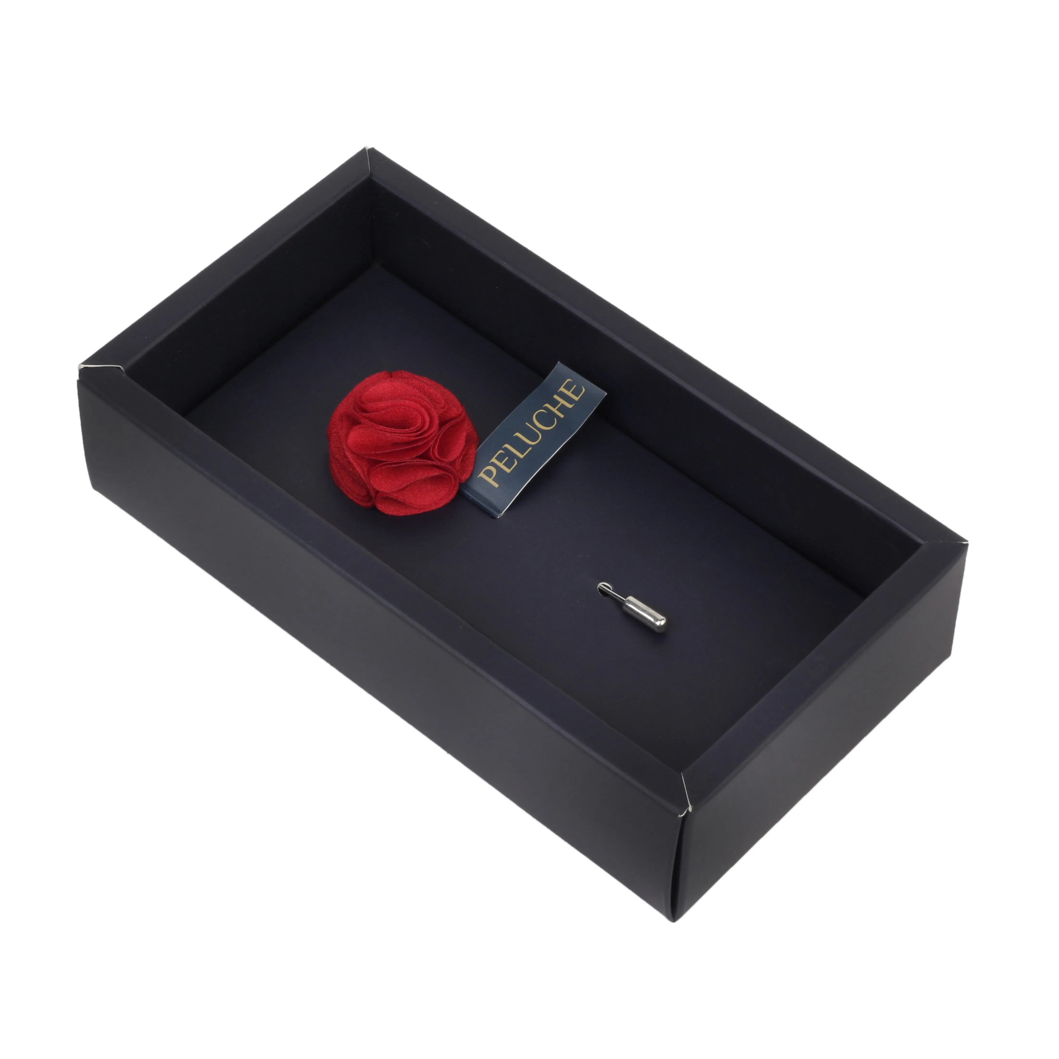 Peluche Floral Elegance Red Colored Brooch for Men