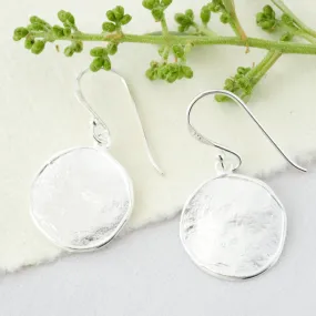 Penny Drop Silver Earrings