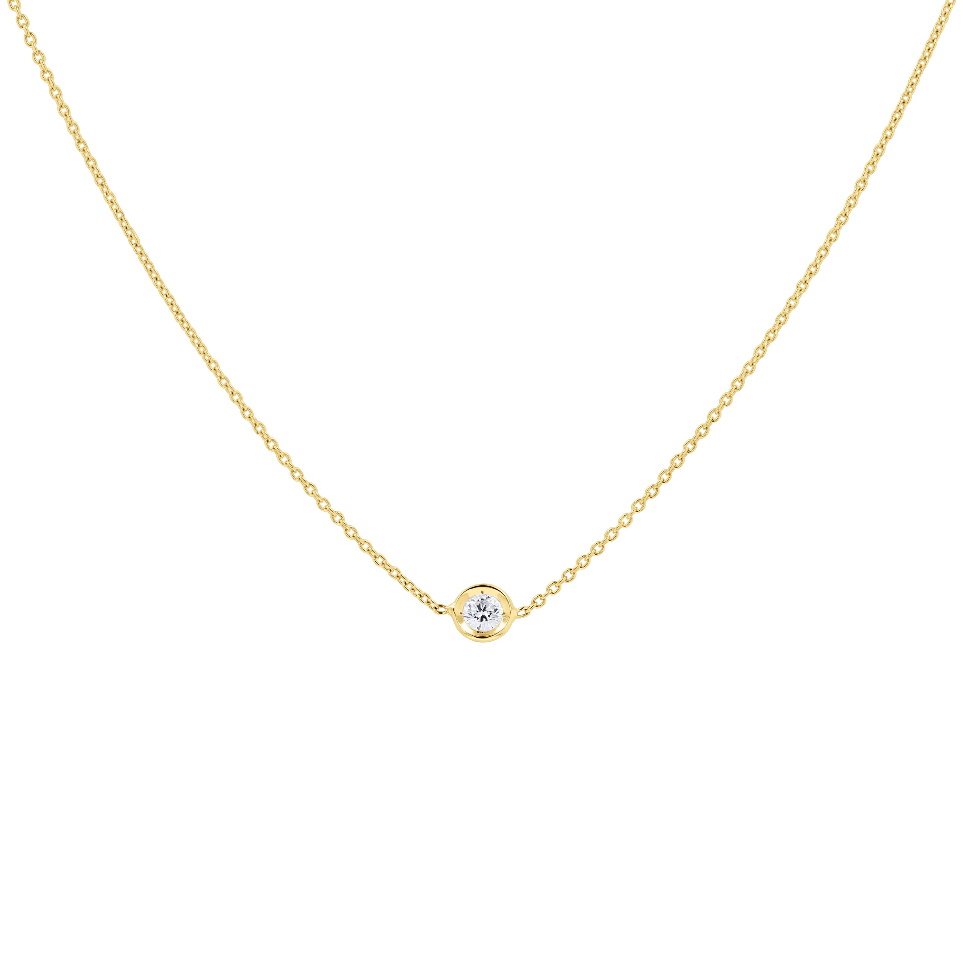 Roberto Coin Diamond Bezel Necklace