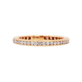 Rose Gold White Diamond Band