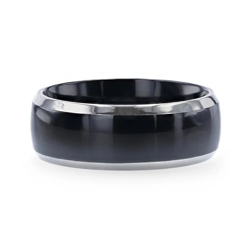 SALEEN | Black Titanium Ring Polished Finish