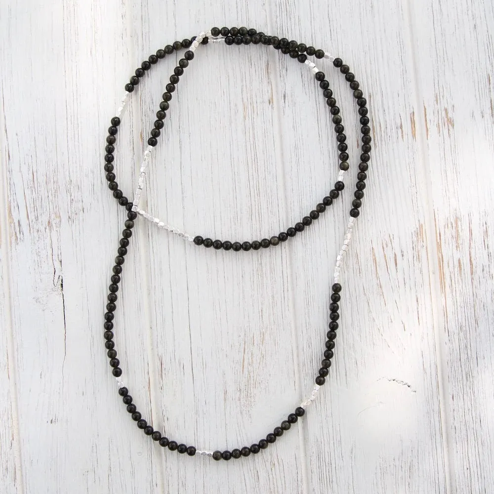 Scout Obsidian Wrap Bracelet & Necklace