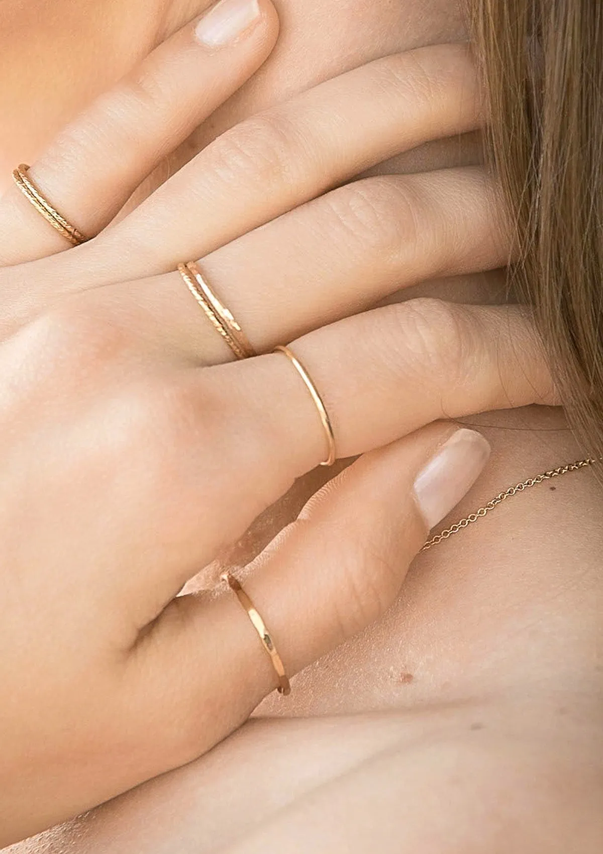 Stackable Hammered Ring