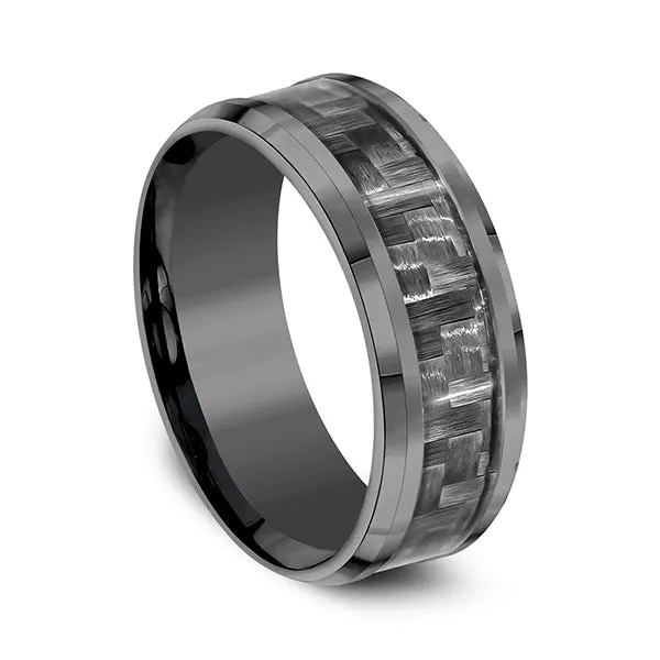 Tantalum 8mm Comfort-fit Design Wedding Band