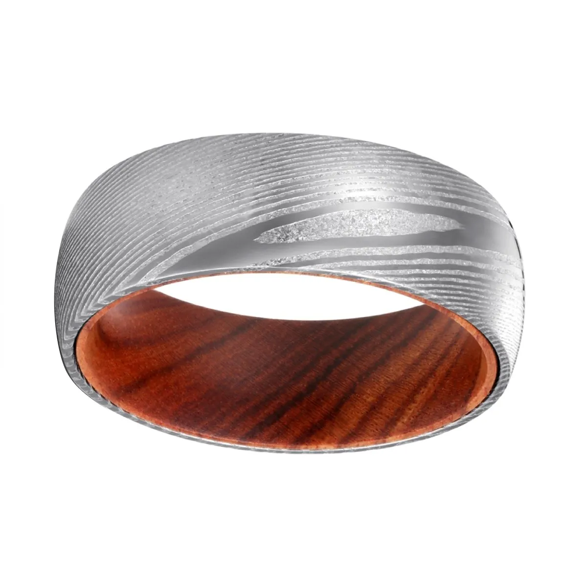 TILLMAN | Iron Wood, Silver Damascus Steel, Domed