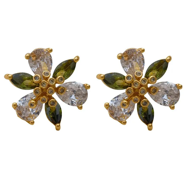 VAIGE Geometric Blossom Drop Earrings