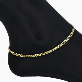 Valente Curb Chain Anklet - Gold