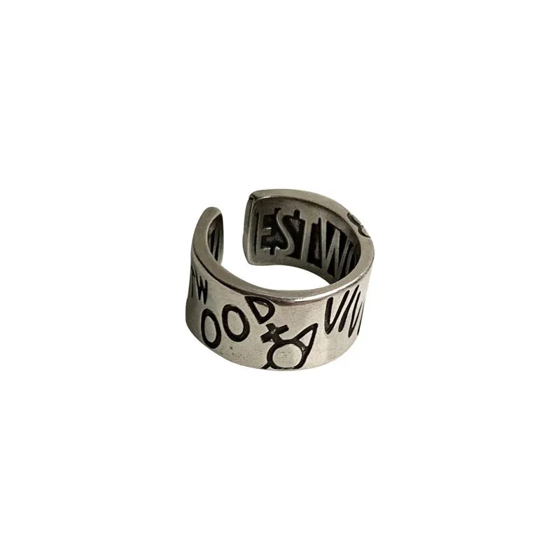 Vintage Punk Fashion Geometric Party Jewelry Ring