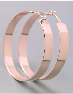 Vintage Snoot Rose Gold Hoop Earrings