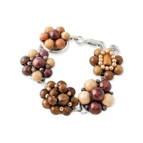 Vintage Woody Cluster Bracelet