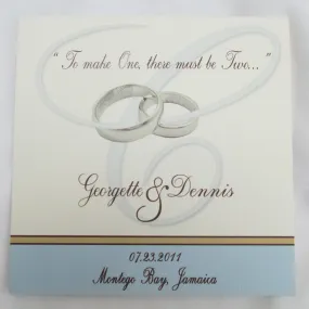 Wedding Rings Square Wedding program