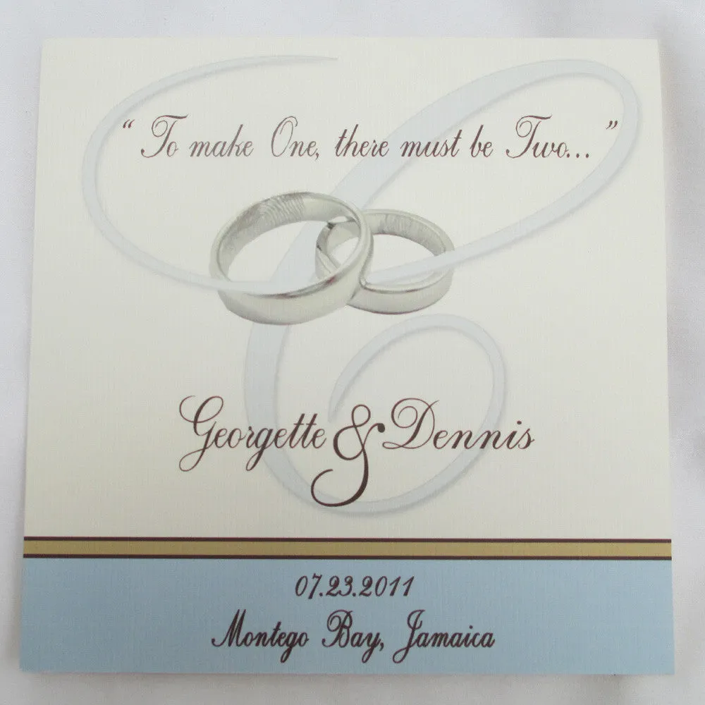 Wedding Rings Square Wedding program