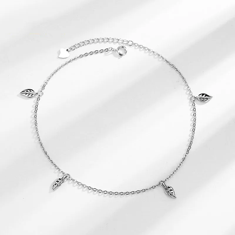 Women's Fashion Simple Leaf Fringe Anklet