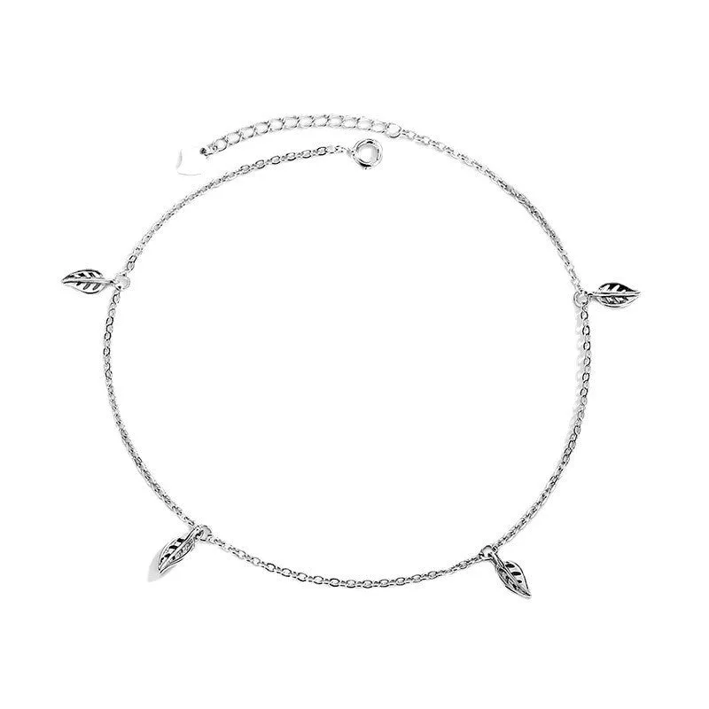 Women's Fashion Simple Leaf Fringe Anklet